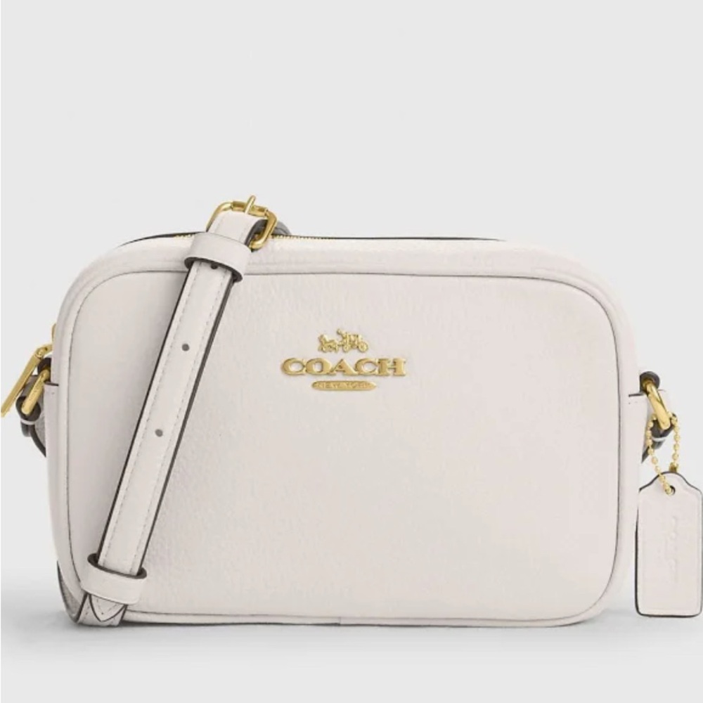 Cream Coach Mini Jamie Camera Bag
